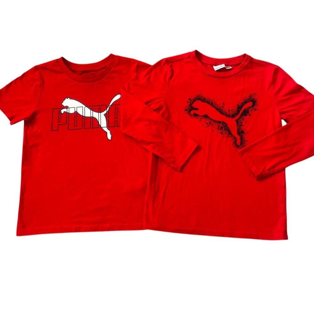Puma Red Short Sleeve/Long Sleeve T-Shirt Bundle Boys Size 6
